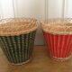 Braided rattan planters
