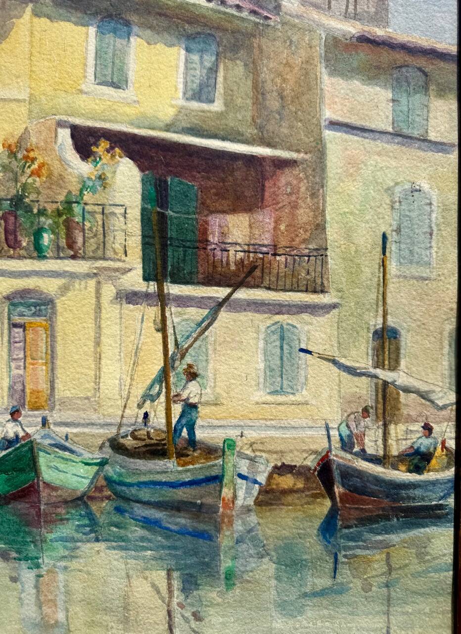 Old painting, Marine, signed Marie (1880-1977)