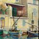Old painting, Marine, signed Marie (1880-1977)