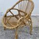 Fauteuil rotin pour enfant vintage 1960