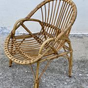 Vintage 1960s rattan armchair for children
