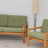 Canapé banquette 2 places verte , Europe de l'est