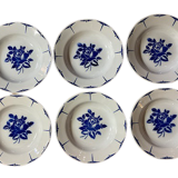 Set of 6 hollow plates "St Amandinoise/St Amand"