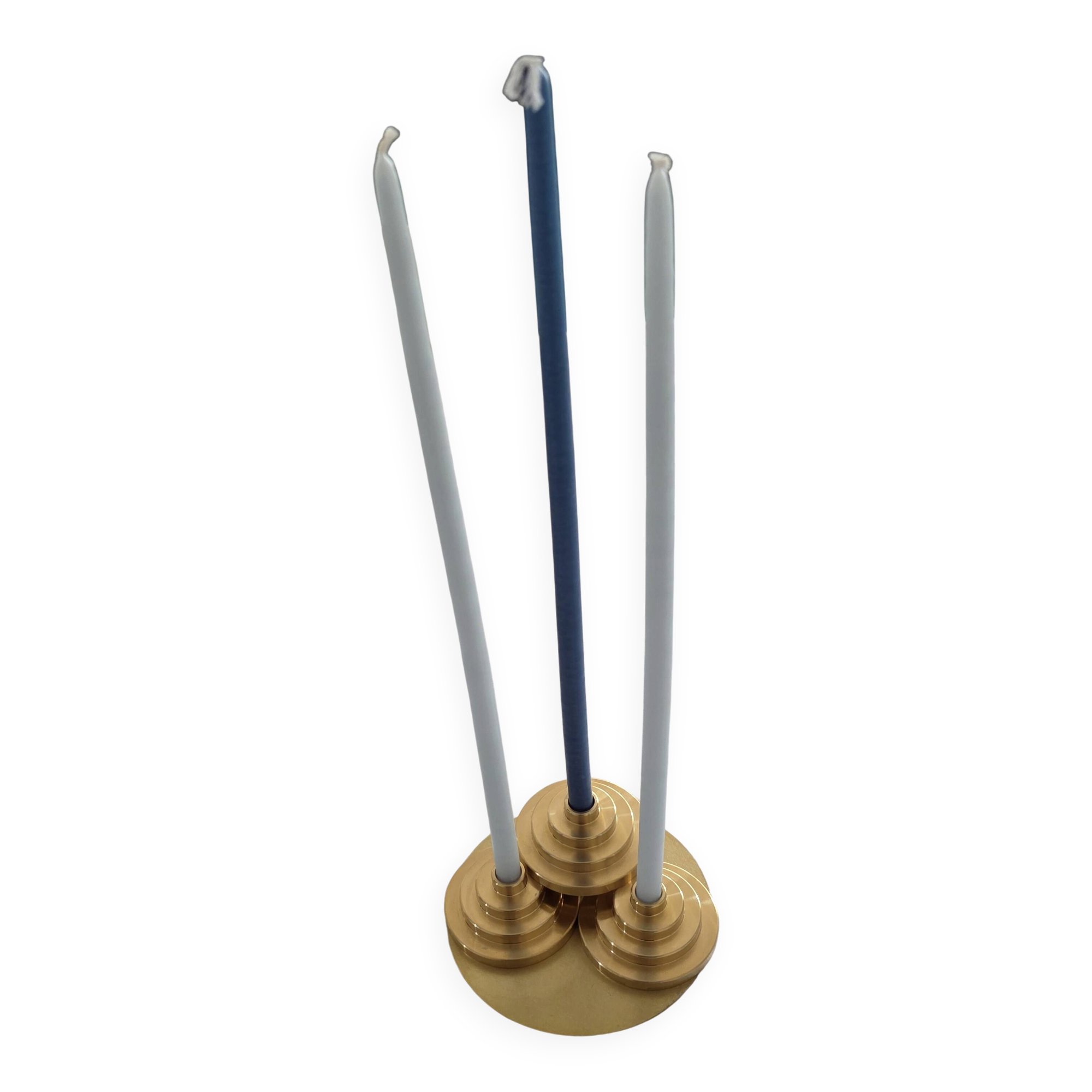 Brass candlestick Maison Pechavy