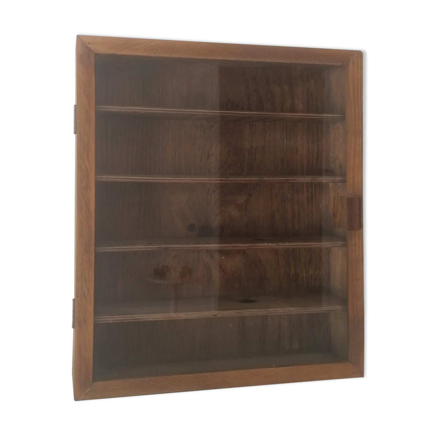Old pharmacy showcase in wood and glass, 4 tablets 50