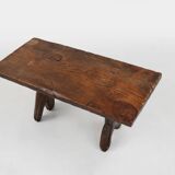 Rustic Spanish dining table, handmade in oak, 16th century