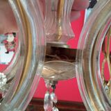 Lustre ancien verre et laiton