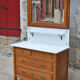 Art Nouveau dressing table dresser in carved oak, France, circa 1910