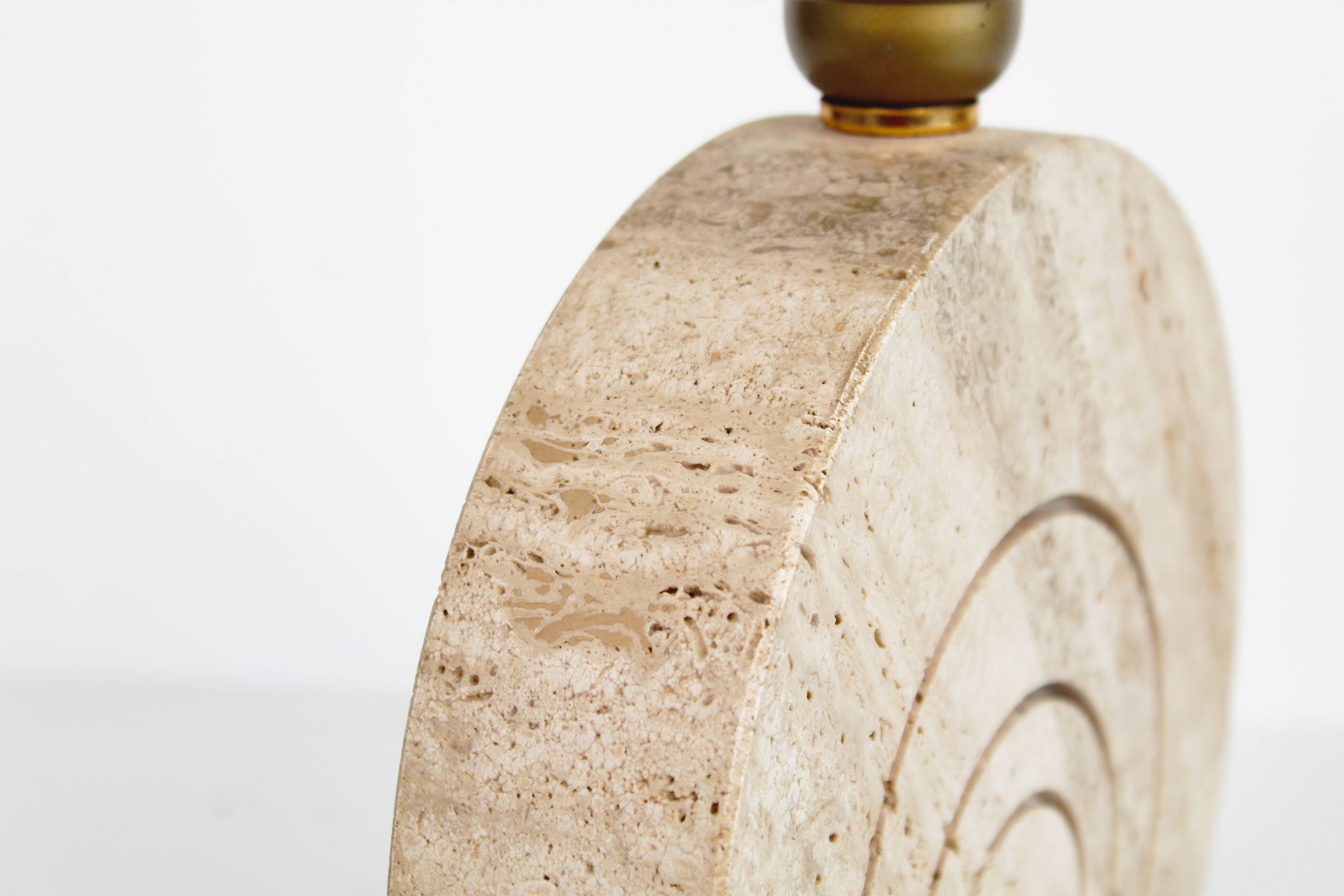 1970's original vintage travertin Table Lamp