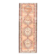 Vintage Turkish Oushak Handmade Wool Cotton Orange Runner Rug 113x317