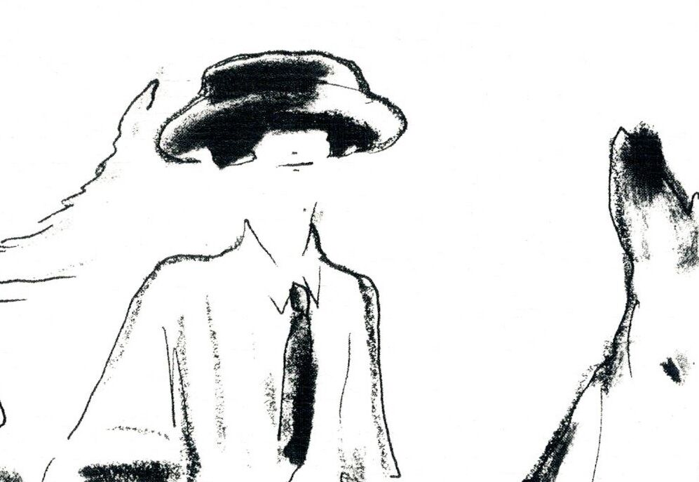Drawing by Karl Lagerfeld for Chanel