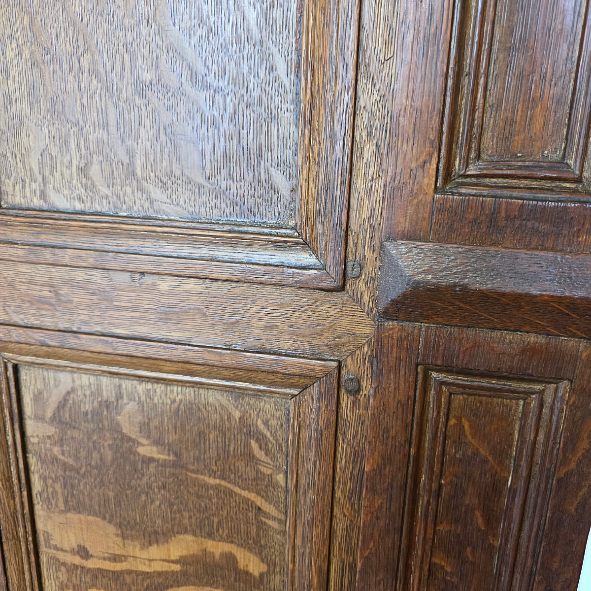 Antique Dutch Oak Panel Cabinet, early 1700s