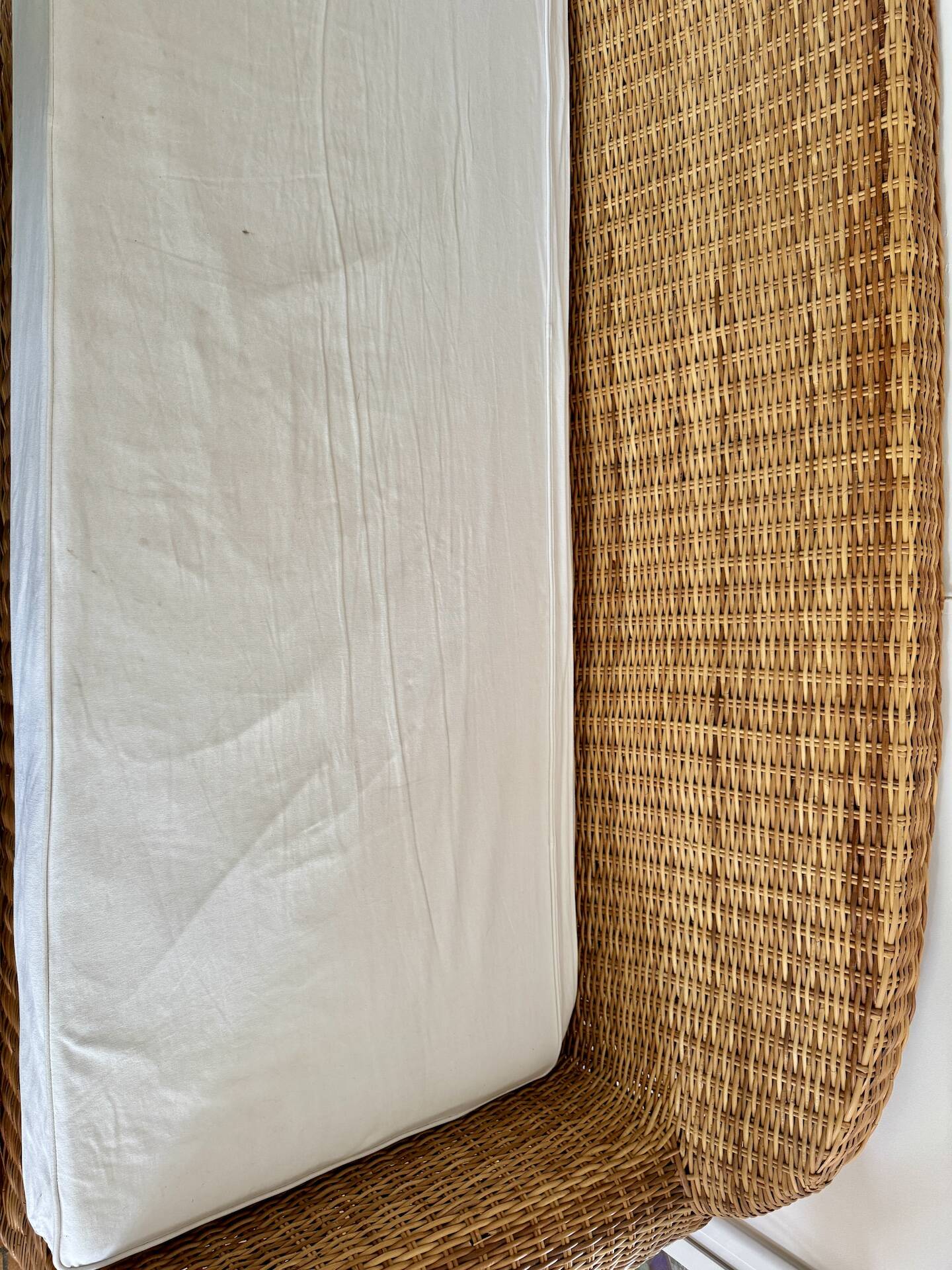 3 seater rattan sofa from Conran shop vintage