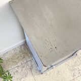 Antique Bedside Table in Weathered Grey Wood