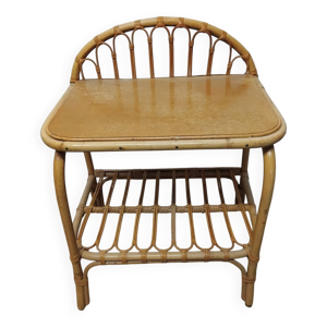 Table de chevet en rotin