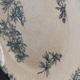 Old round ceramic dish from Sarreguemines model Flora