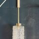 Vintage 60s brass pendant lamp with transparent glass bubbles