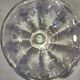 Beautiful set of seven crystal champagne glasses engraved with vine branches