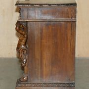 French walnut buffet sideboard, decorated, circa 1850.