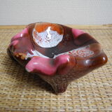 Vintage ceramic shell ashtray empty pockets