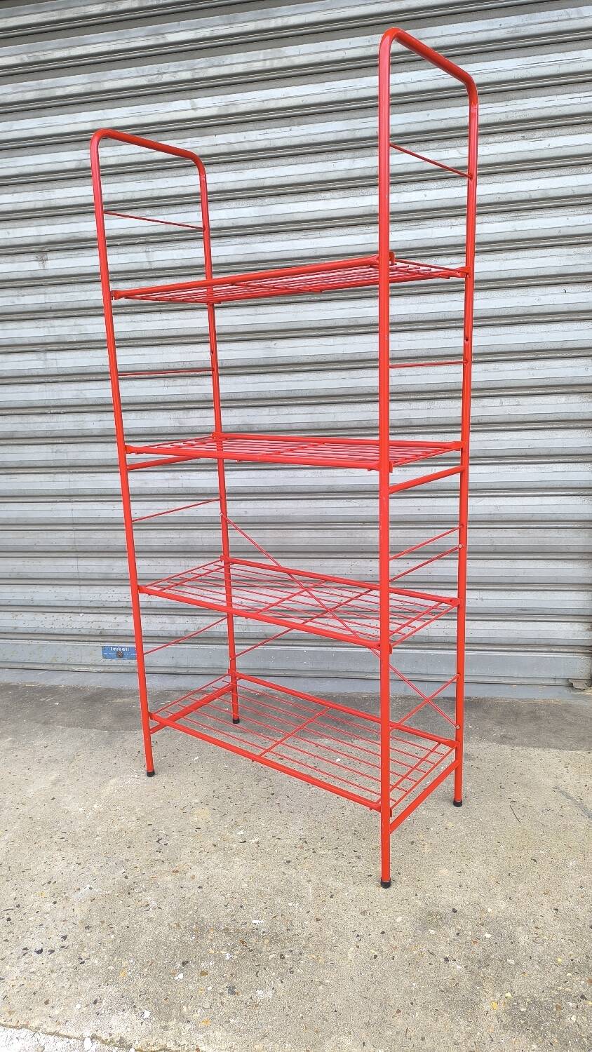 Modular lacquered metal shelf 1980