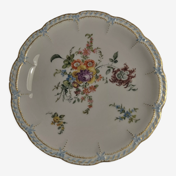 Assiette porcelaine de Limoges Haviland France fin XIXème décor peint main