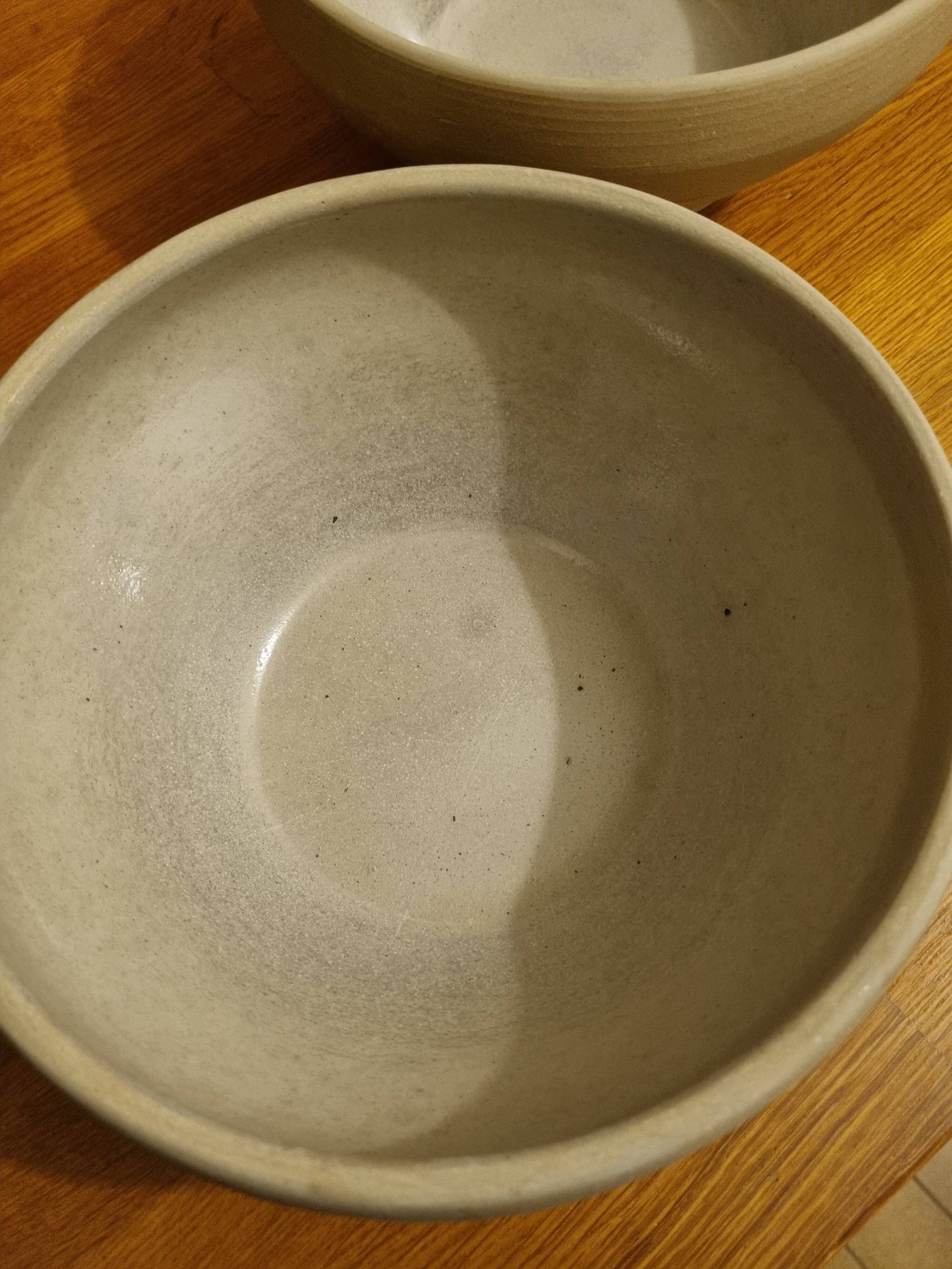 Set of 2 vintage salad bowls in Digoin stoneware Size 4