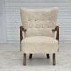 1960s, Danish design by Alfred Christensen, reupholstered, sheepskin.