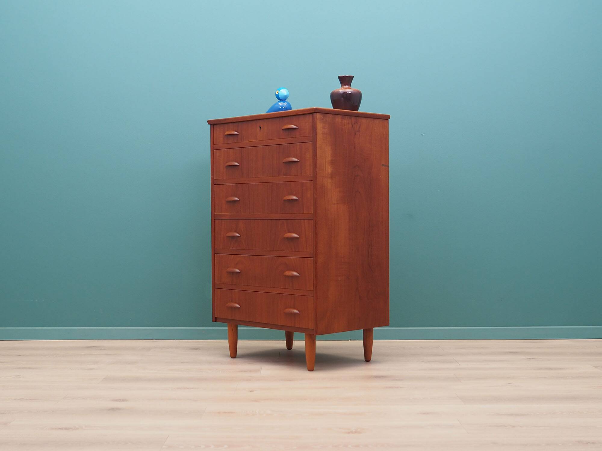 Teak chest of drawers, Danish design, 1970s, production: Denmark