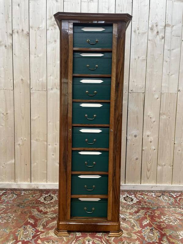 Cartonnier en noyer époque Louis Philippe restauré