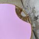 Vintage pink rattan coffee table