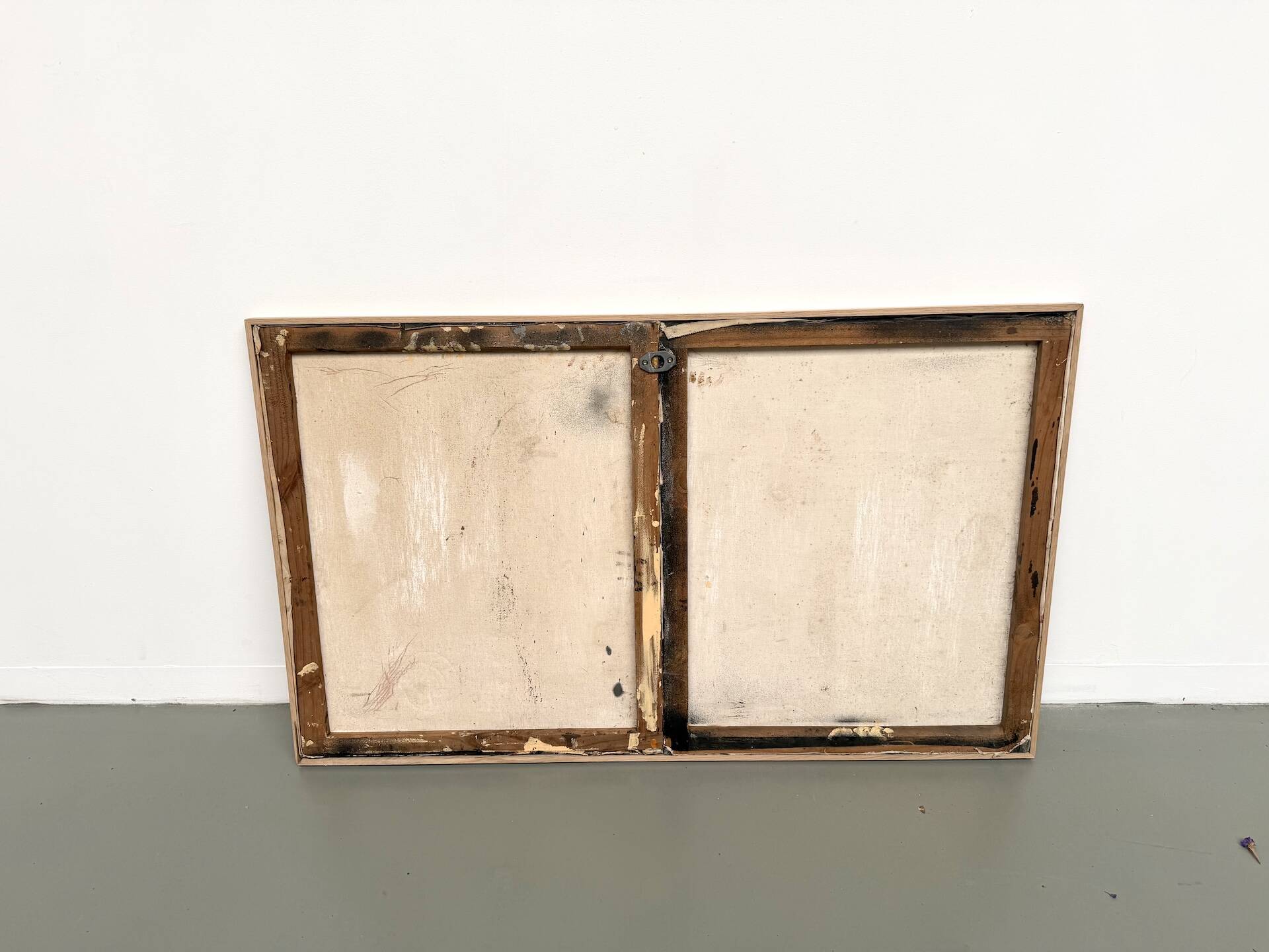 Abstract diptych "deconstructed architecture", France 1970