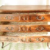 Louis XV style commode in solid oak, 20th century.
