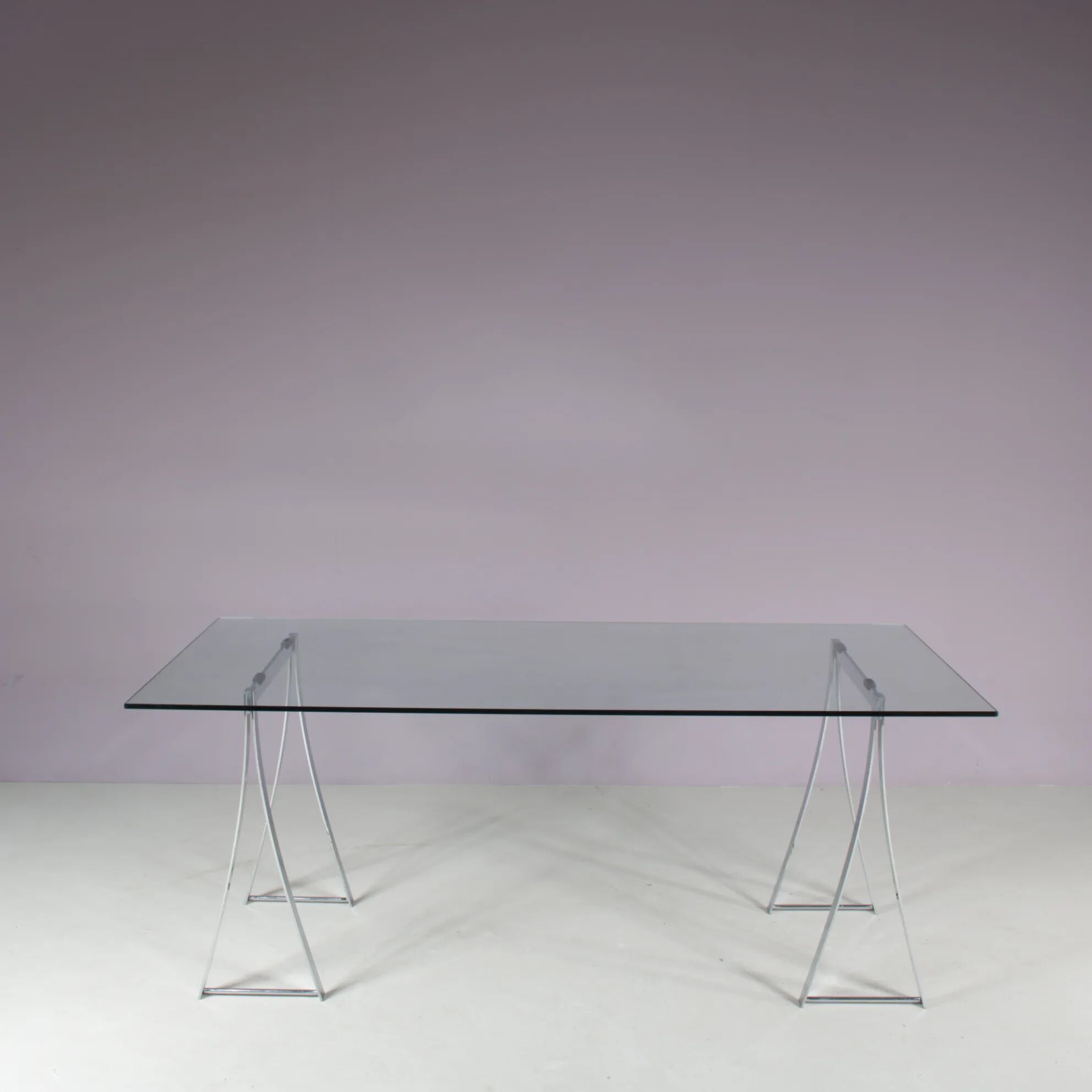 1970s “T07” Trestle dining table by Peter Ghyczy, Netherlands