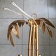 Applique "bambou" double feu métal laqué vieil or