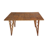 Vintage rattan dining table