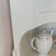 Armoire d’angle blanche Suède années 70