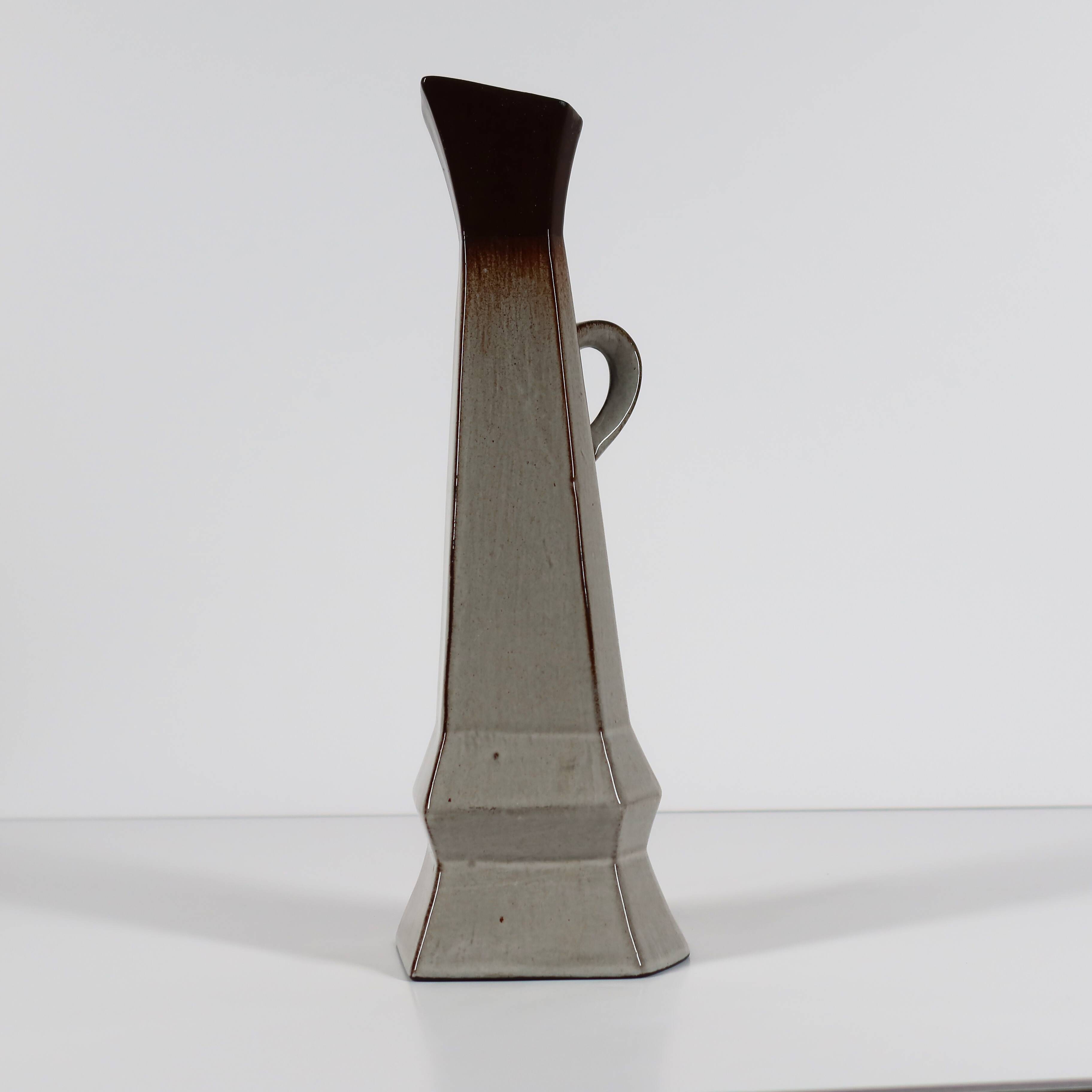 Cubist Ceramic Vase-Piercer - Mid-20th Century