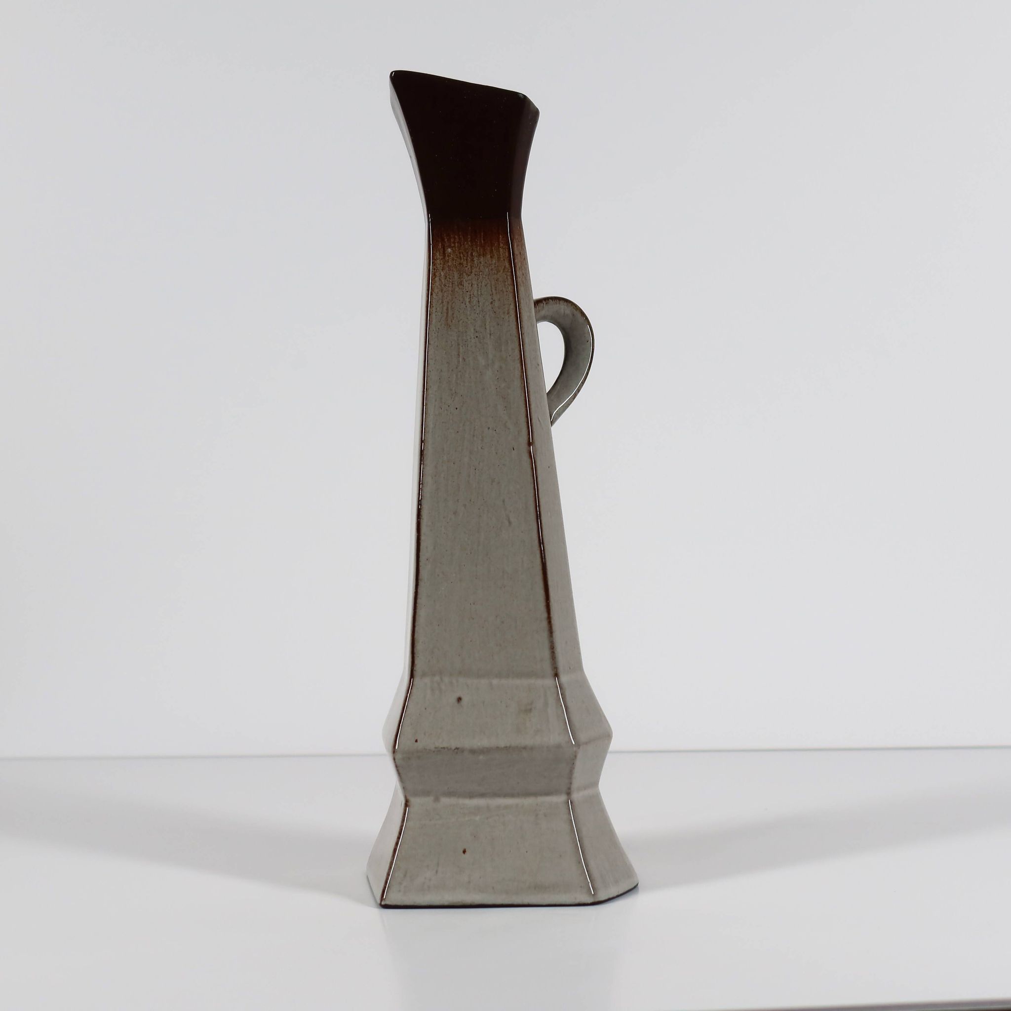 Cubist Ceramic Vase-Piercer - Mid-20th Century