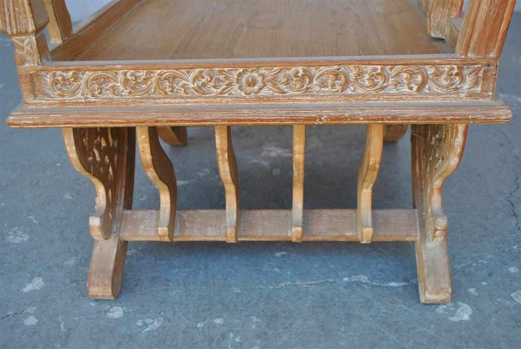 Chinese dignitary armchair in patinated oak