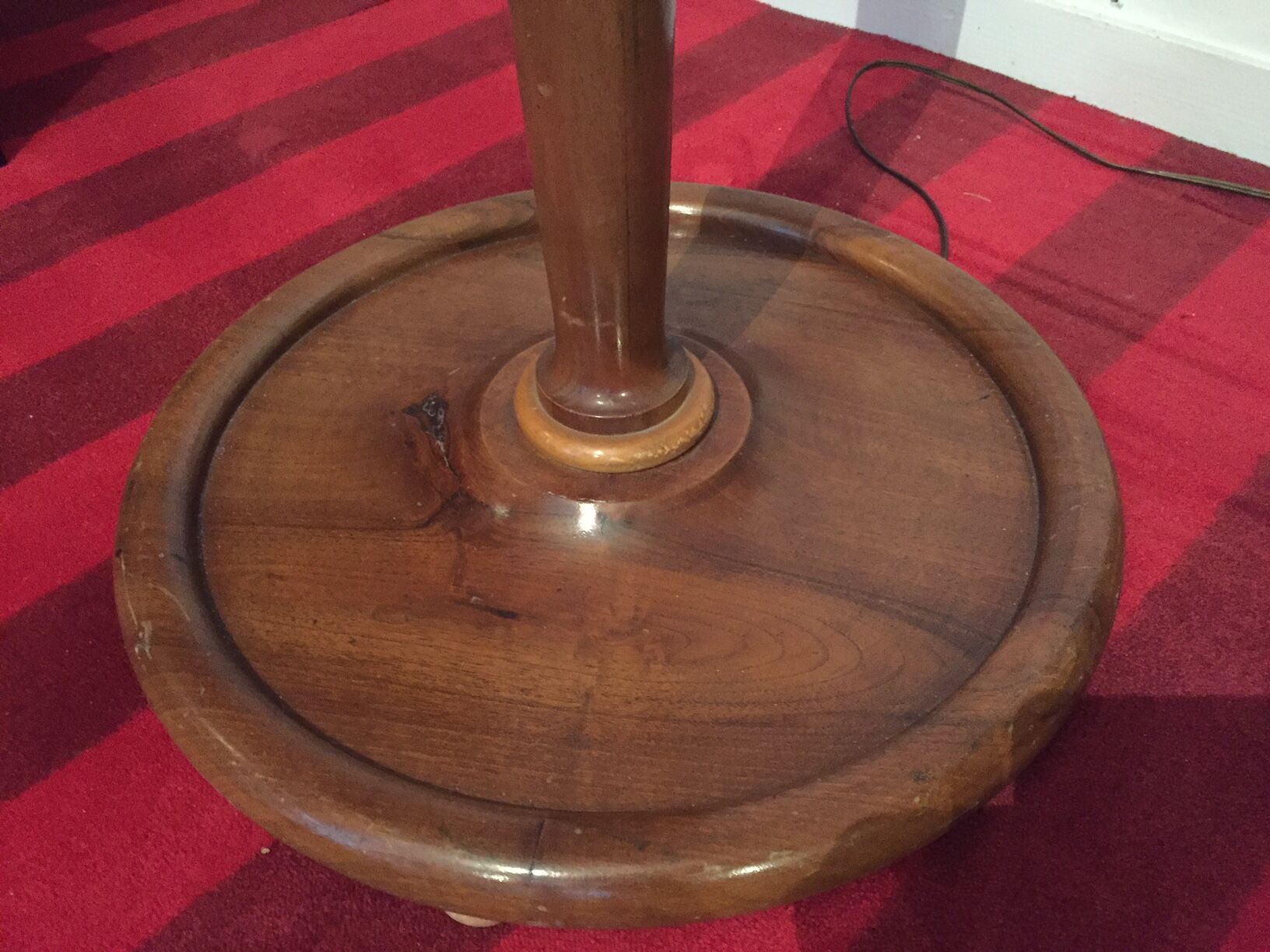 Walnut art deco floor lamp