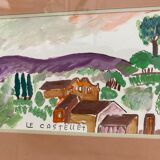Framed landscape painting
