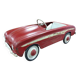 Voiture à pédales Vintage en métal rouge et blanc - Année 50/60