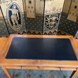 Desk full of Louis XVI style black leather