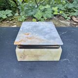 Boite à bijoux en onyx vintage