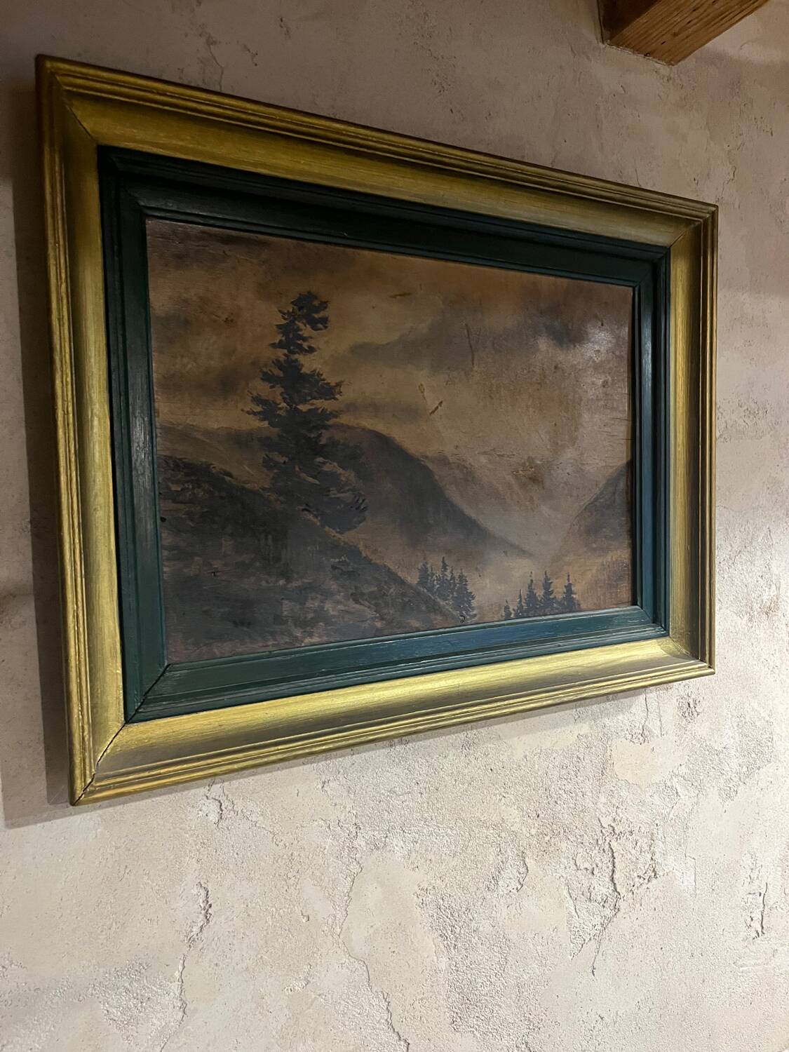 Old painting, early 20th century, landscape