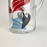 Service at orangeade Mid-Century abstract décor