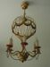 6-light gold-painted metal hot air balloon chandelier