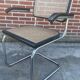 Set of 4 chairs model B64 Cesca with armrests in Black and Chrome