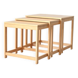 Ensemble de tables gigognes scandinaves